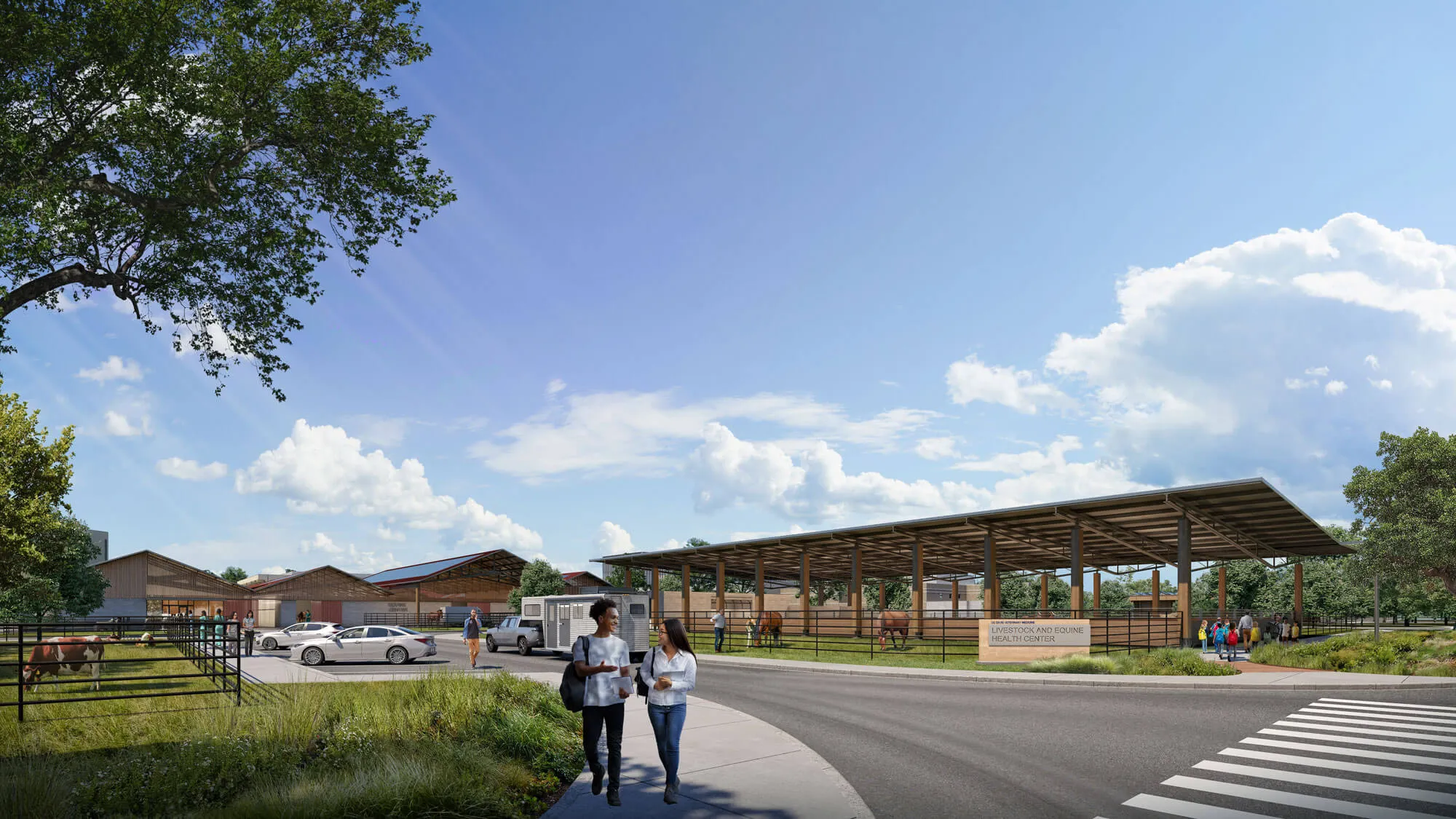 Artist's rendering of the Livestock and Equine Health Center.