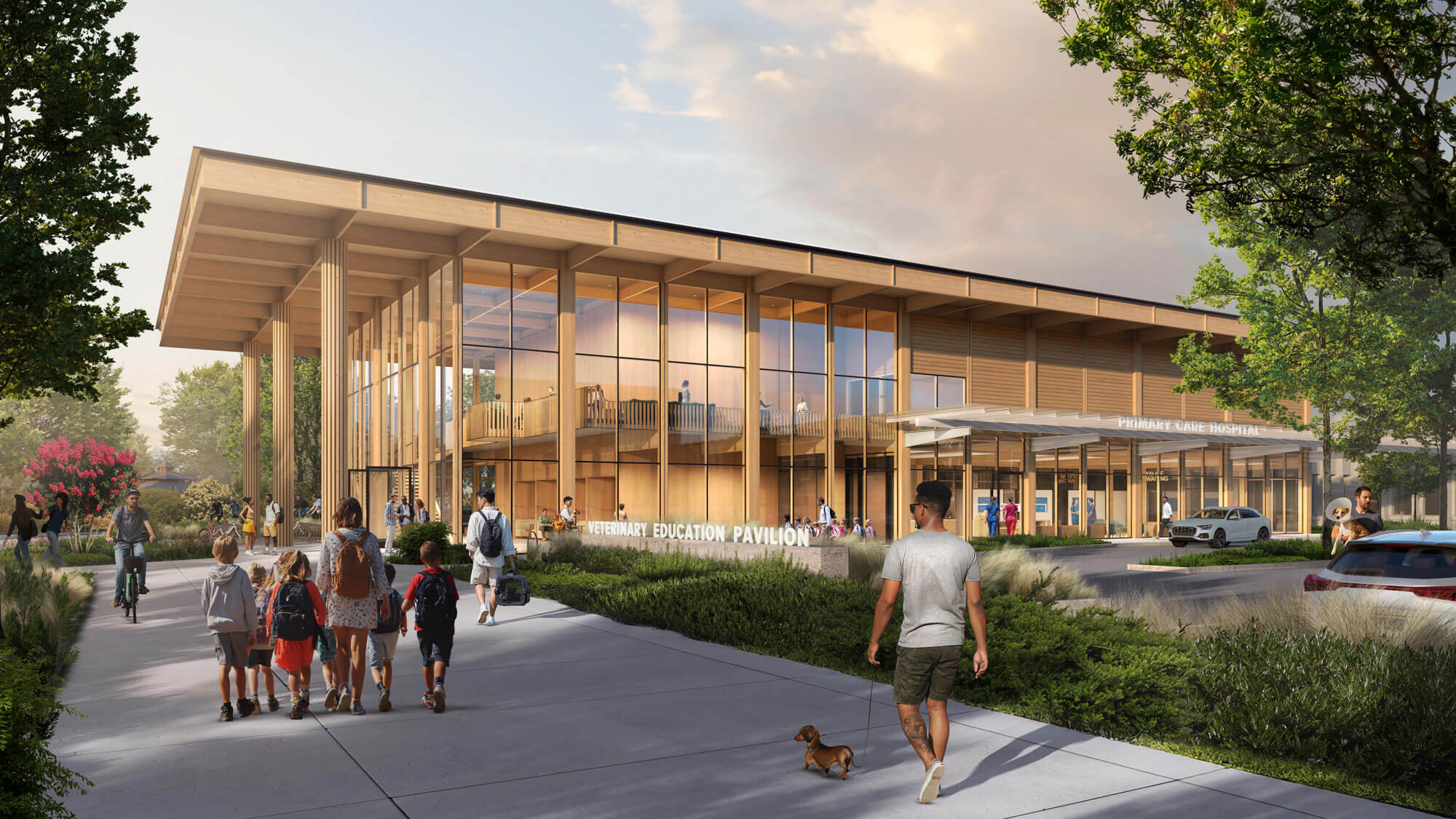 Artist's rendering of the Veterinary Education Pavilion.