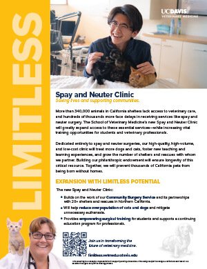 Screenshot of Spay and Neuter Clinic info sheet